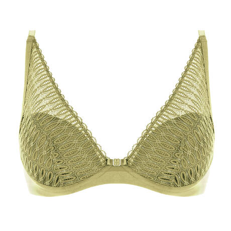 TRIUMPH Triangel-BH Schalen aus Spitze Aura Spotlight Olive Gold