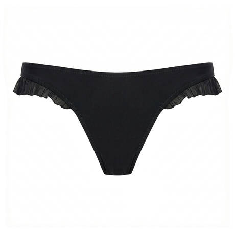 PAIN DE SUCRE Tanga bikini bottom Malala Sensitive Uni Life Résille Black