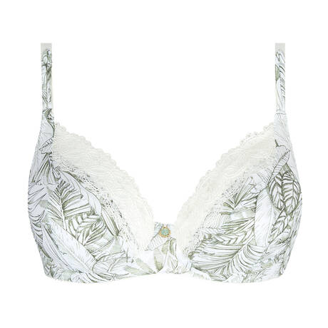 ANTIGEL Demi-cup fitting bra Echappee Green Toile Green