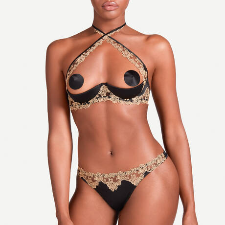 Ensemble 2 pièces COCO DE MER Reina Black and gold