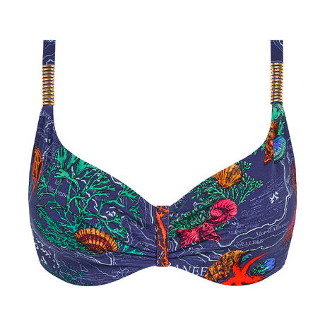 CHANTELLE Full cup bikini top Icon Dark Mediterranean