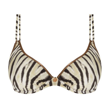 ANTIGEL Padded bikini top La Tigre Blanc Tigre Bronze