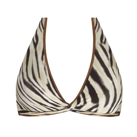 ANTIGEL Reversible triangle bikini top La Tigre Blanc Tigre Bronze