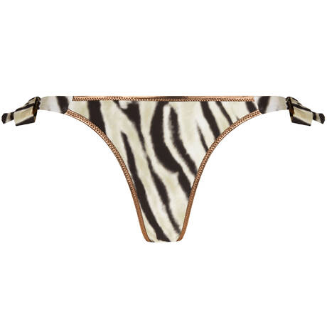 ANTIGEL Tie side bikini bottom La Tigre Blanc Tigre Bronze