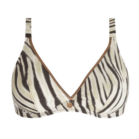 ANTIGEL Haut de maillot de bain triangle bonnets profonds La Tigre Blanc Tigre Bronze