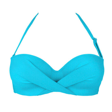 ANTIGEL Haut de maillot de bain bandeau coques La Chiquissima Bleu Azur