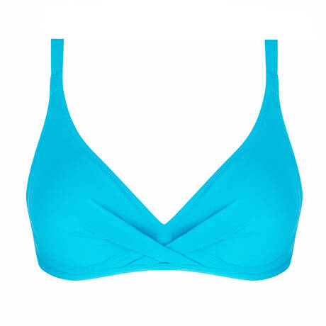 ANTIGEL Haut de maillot de bain triangle bonnets profonds La Chiquissima Bleu Azur