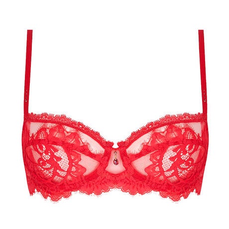 LISE CHARMEL Demi-cup bra lace Désirs de Venise Grenat Venise