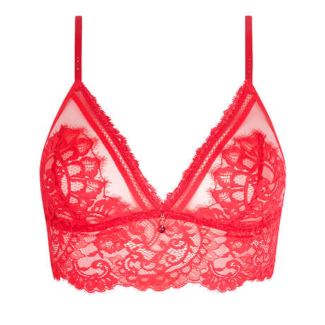 LISE CHARMEL Soutien-gorge sans armatures en dentelle Désirs de Venise Grenat Venise