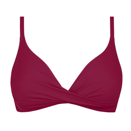 ANTIGEL Padded triangle bikini top La Chiquissima Plum