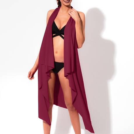 ANTIGEL Beach sarong dress La Chiquissima Plum
