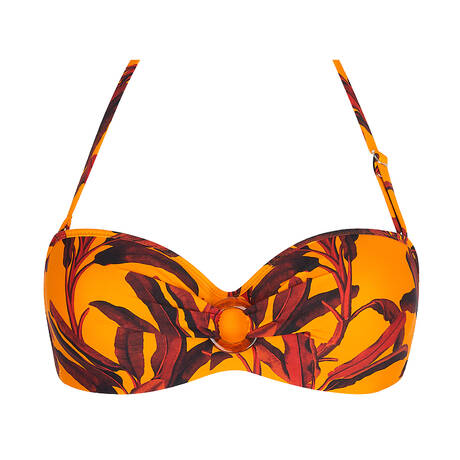 ANTIGEL Padded bandeau bikini top La Melanesia Jaune Banane