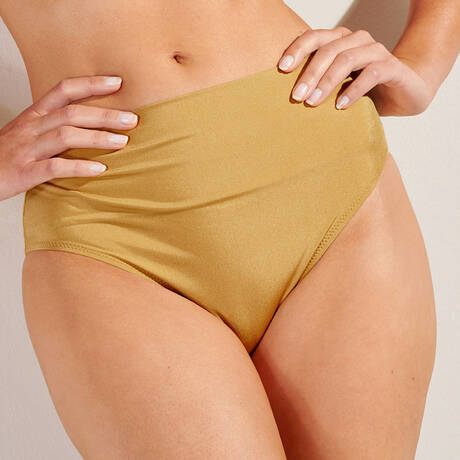 PAIN DE SUCRE Bas de maillot de bain culotte haute Tobago Sensitive Uni life Resille Gold