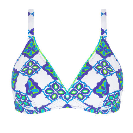 ANTIGEL Plus-size triangle bikini top L'Artisane Antigel Bleu Céramic