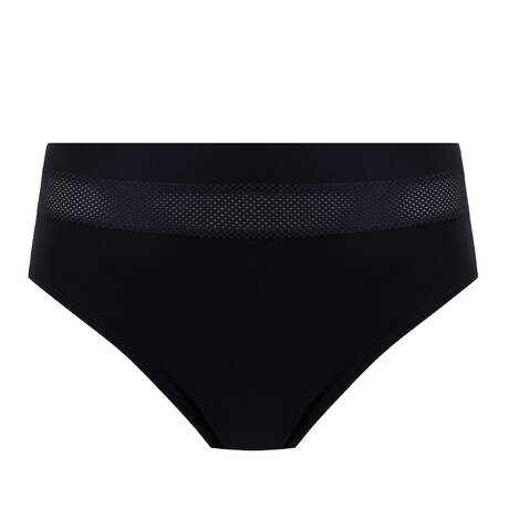 PAIN DE SUCRE High-waisted bikini bottom Celyna Sensitive Uni Life Résille Black
