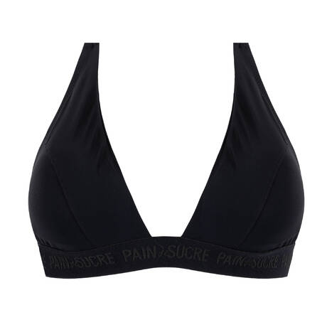 PAIN DE SUCRE Triangle bikini top Blakly Sensitive Uni Life Résille Black