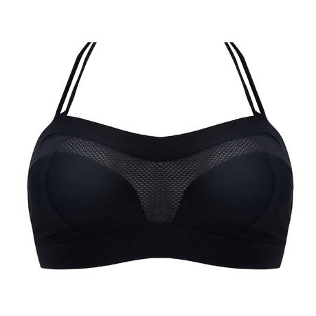PAIN DE SUCRE Bralette bikini top Tyson Sensitive Uni Life Résille Black