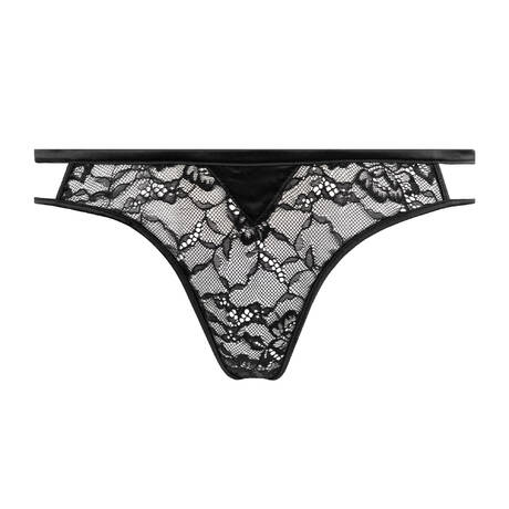 FLEUR DU MAL Lace Open brief Bianca Lace Black