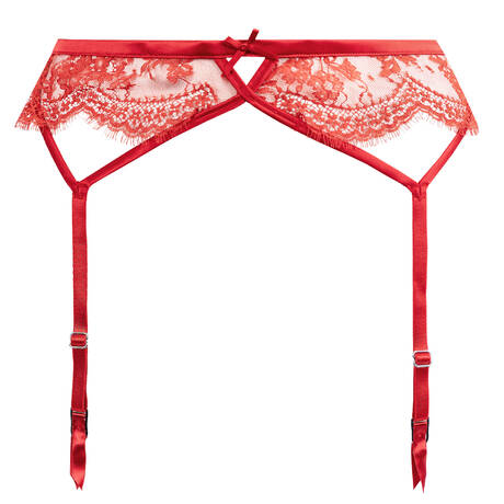 FLEUR DU MAL Garter belt lace Frankie Lace Red