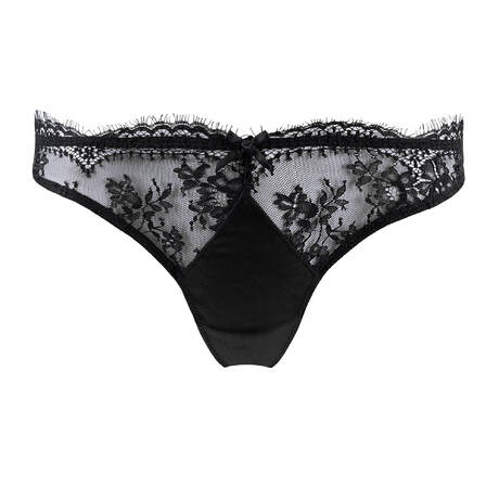 FLEUR DU MAL String en dentelle Frankie Lace Noir