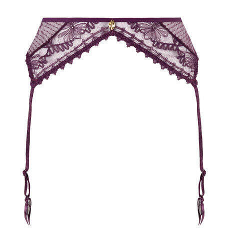 AUBADE Lace Garter belt Mystery of Love Plum