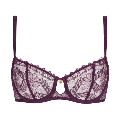 AUBADE Lace Demi-cup bra Mystery of Love Plum