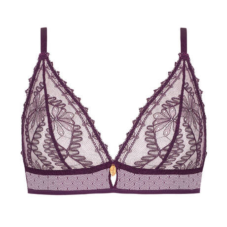AUBADE Lace Wireless triangle bra Mystery of Love Plum