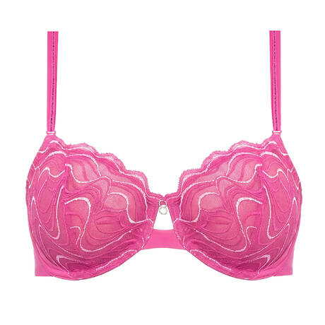 TRIUMPH Demi-cup bra Palina Waves of Glow Plum Fusion