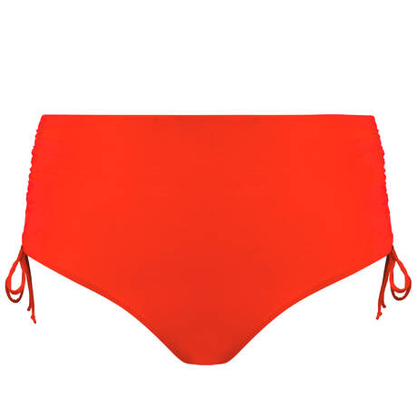 ELOMI Adjustable drawstring high-waisted bikini bottom Plain Sailing Lava