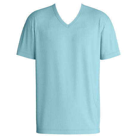 CALIDA Cotton Men's V-neck T-shirt RMX Sleep Leisure Retro Blue