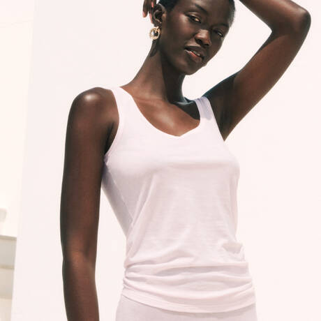 HANRO Tank cotton Ultralight Honeydew
