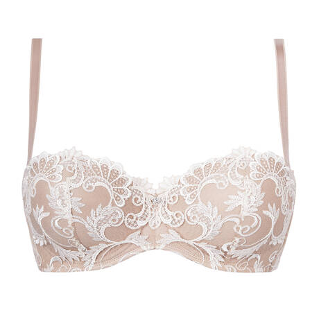 LISE CHARMEL Padded bandeau bra Dressing Floral Ambre Nacre