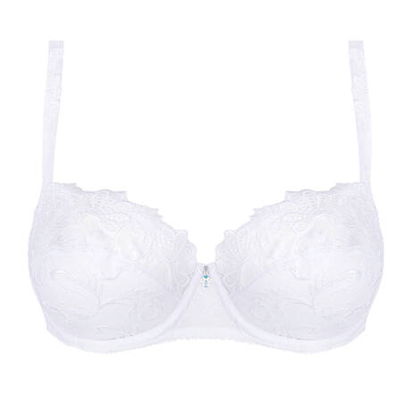 LISE CHARMEL Plus-size demi-cup bra Dressing Floral White