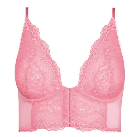 GOSSARD Lace Bustier with front opening Superboost Lace Mauve Pink