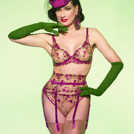 3 pieces set DITA VON TEESE Rosewyn Pinot Noir