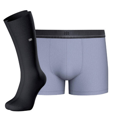 IMPETUS Pack boxer et chaussettes homme Strypt Bleu