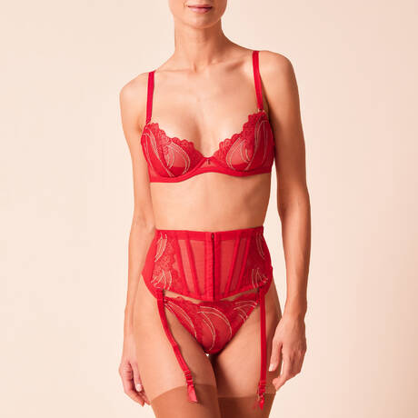 Ensemble 3 pièces GOSSARD VIP Étoile Rouge