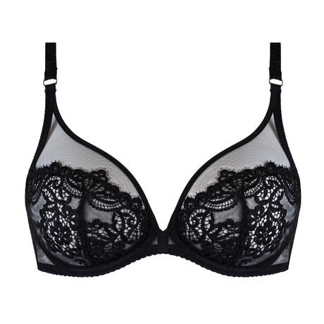 SIMONE PÉRÈLE Full-cup plunge bra Idole Black