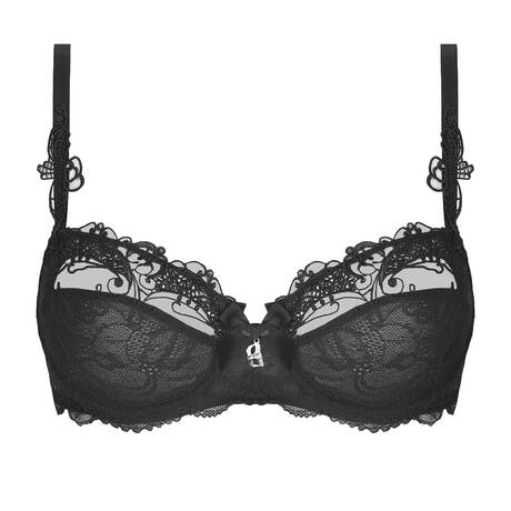 LISE CHARMEL Lace demi-cup bra Soir de Venise Black