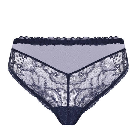 LISE CHARMEL Culotte haute en dentelle Soir de Venise Bleu Venise