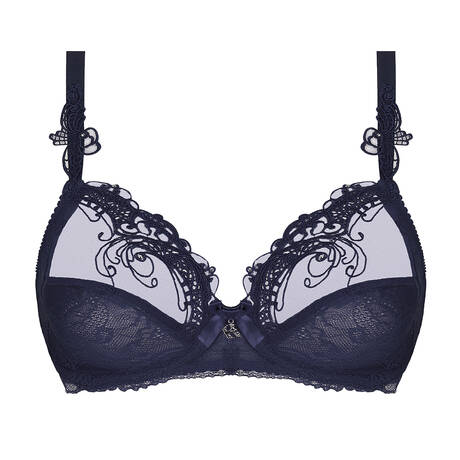 LISE CHARMEL Lace underwire bra for well-being Soir de Venise Bleu Venise