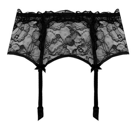 LISE CHARMEL Lace garter belt Soir de Venise Black
