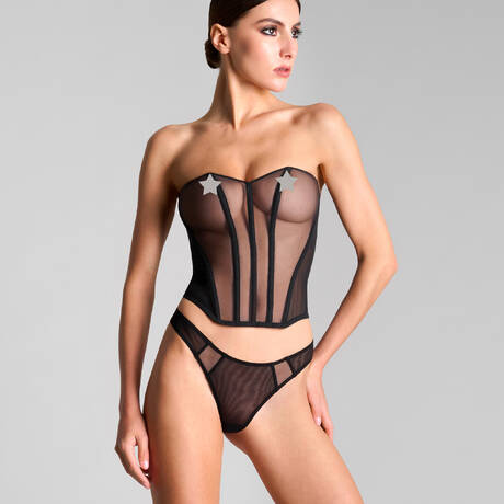 2 pieces set Maison Close L'Amoureuse Dahlia Noir