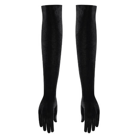 MAISON CLOSE Velvet Opera gloves Rococo Black