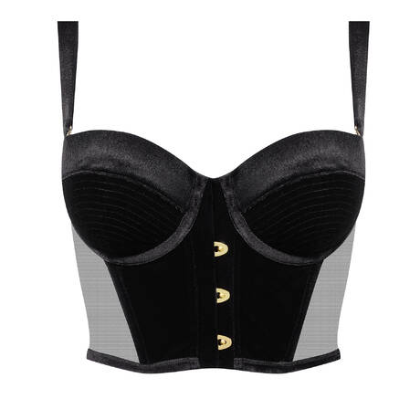 SCANDALE Velvet Bustier Rococo Black