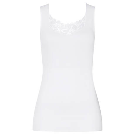 HANRO Tanktop aus Baumwolle Belen Weiß