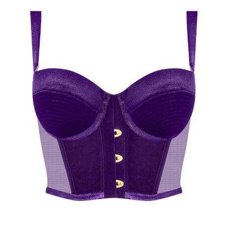 MAISON CLOSE Velvet Bustier Rococo Purple