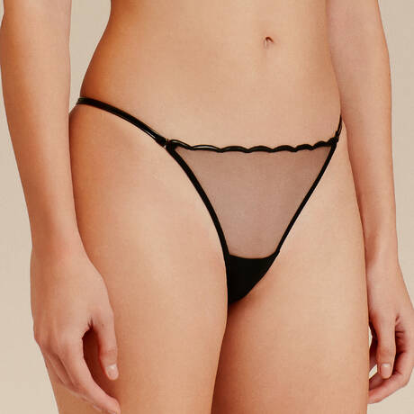 LIVY Thong Black Tie Black