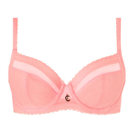 CHANTELLE Lace Full-cup bra Romance Fluor Pink