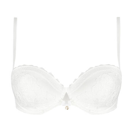 LISE CHARMEL Padded bandeau bra Sublime Organza Ecru Nacre